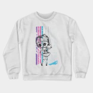 Creepy Puppet Girl Crewneck Sweatshirt